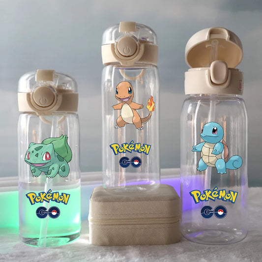 Pokémon Straw Water Bottle – 400ml / 600ml | Pikachu &amp; Charizard