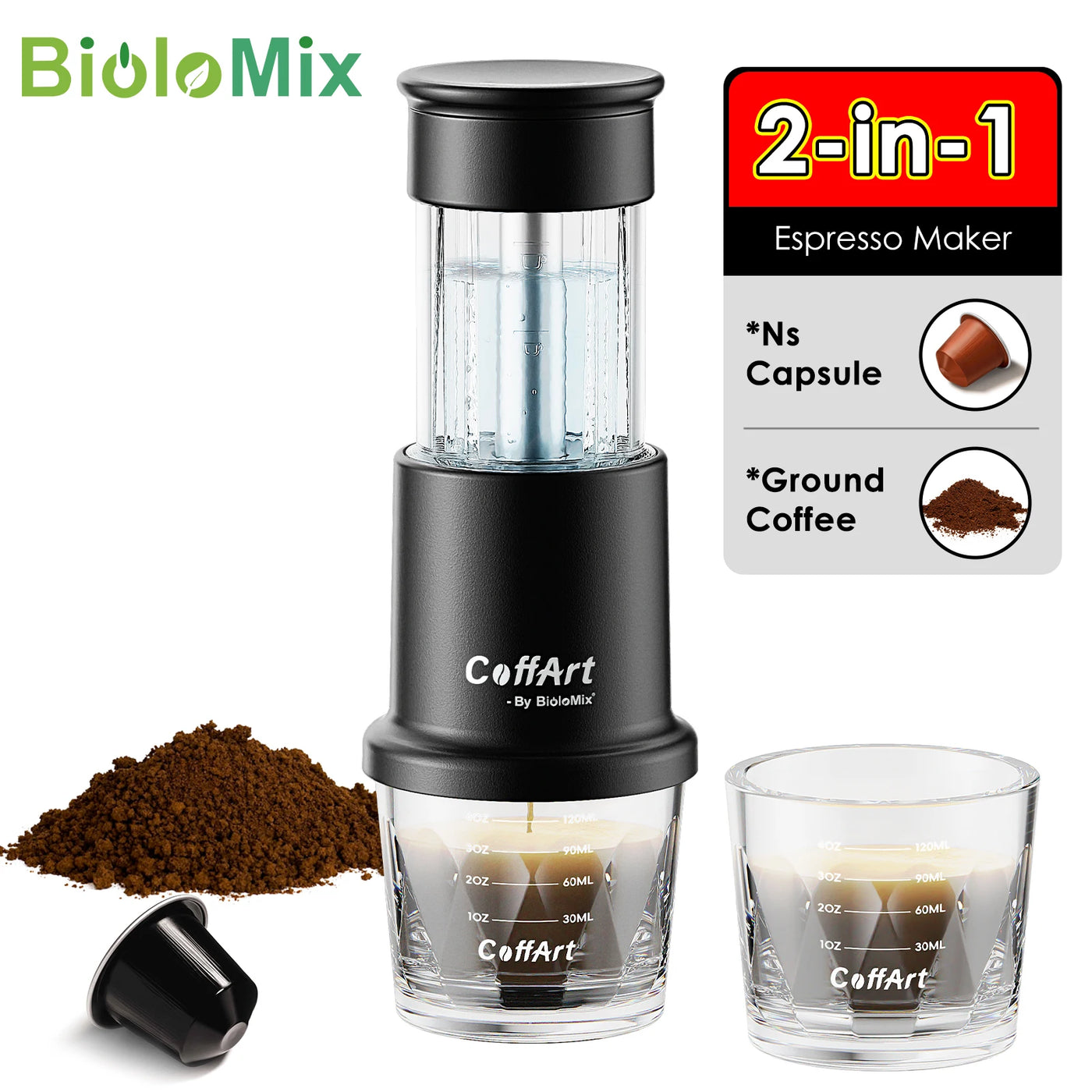 Handpresso Maker ☕️ 2-in-1 Portable Espresso - No Power Needed