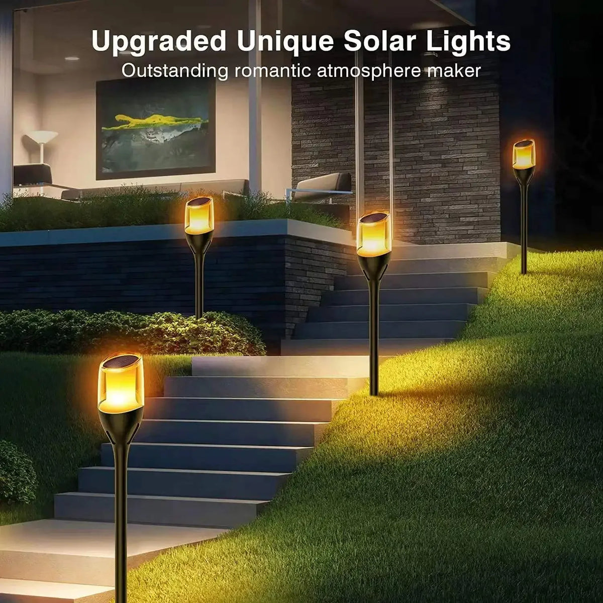 Luxury Solar Garden Lamp LED Waterproof Outdoor Path Light