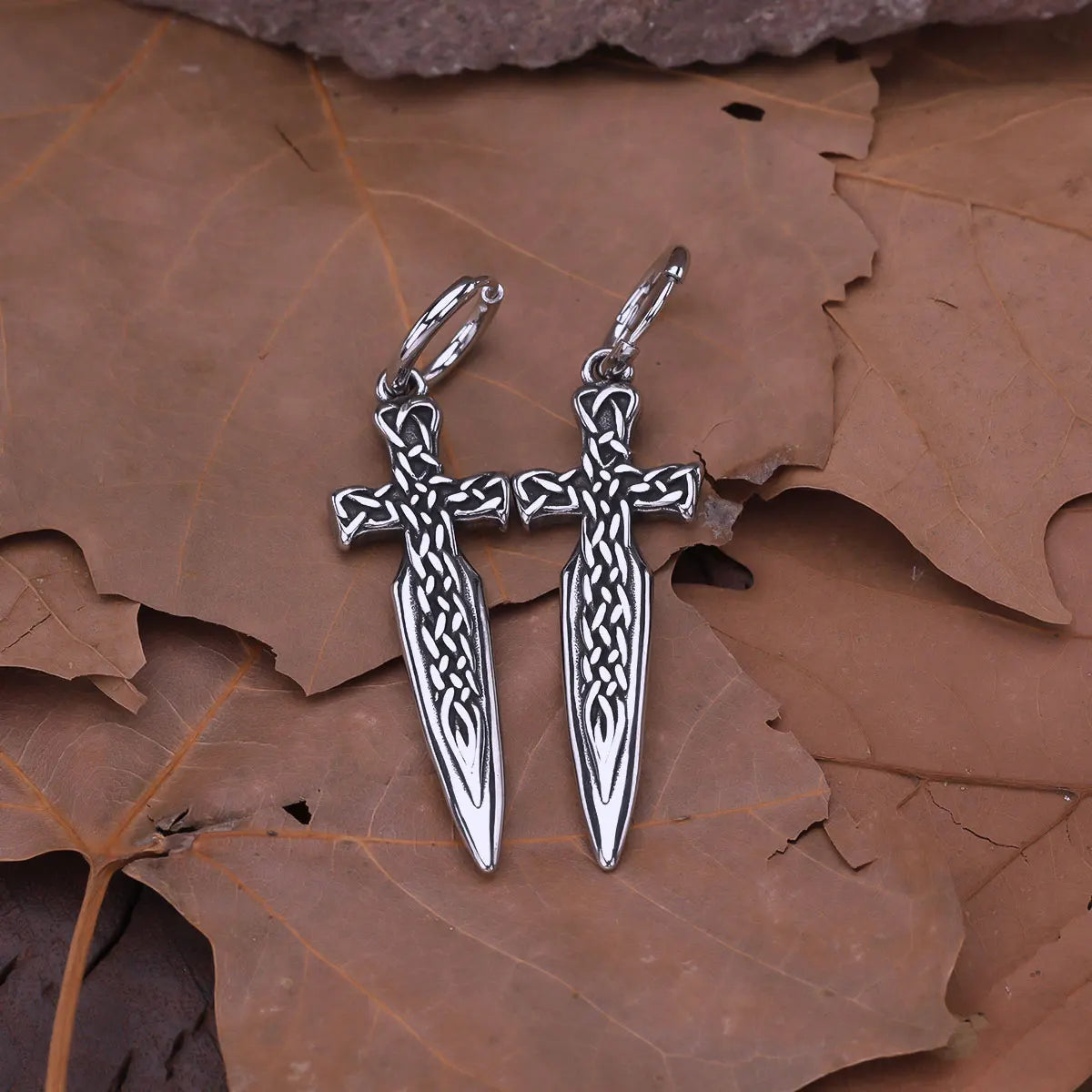 Viking Sword Earrings | 316L Steel | Symbol of Strength and Courage