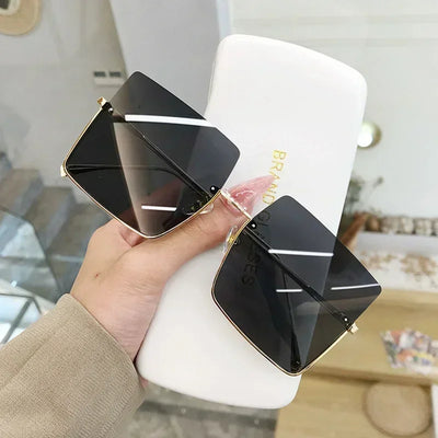 LUXE Oversized Square Sunglasses 😎 Designer Retro Frames