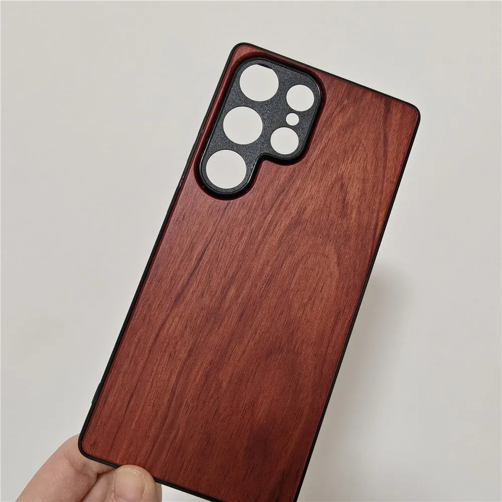 Real Wood Shockproof Phone Case for Samsung S25 Ultra/Plus