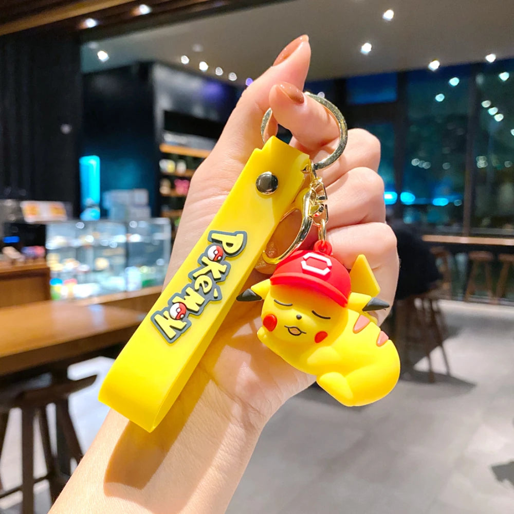 Pokémon Keychain 2025 – Pikachu, Psyduck, Gengar & More Cartoon Figures 🎒✨