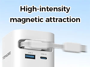 65W Retractable GaN Charger – 3-in-1 Wireless Power for Apple Devices
