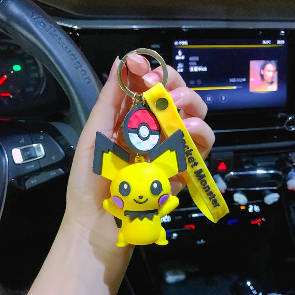 Pokémon Keychain 2025 – Pikachu, Psyduck, Gengar & More Cartoon Figures 🎒✨