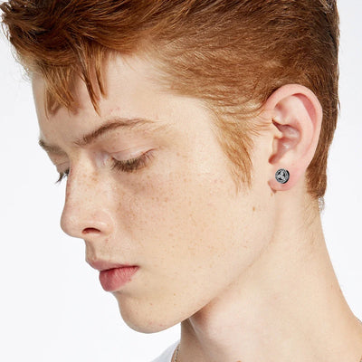 VIKING MAGNETIC EARRINGS ⚔️ No-Pierce Stainless Steel - Gothic Punk Jewelry for Men