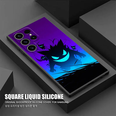 Gengar Pokemons Anime Soft S25 Case For Samsung Galaxy S24 S23 S20 S21 FE S22 S25 Ultra 5G S10 Plus Note 10 20 Black Phone Cover
