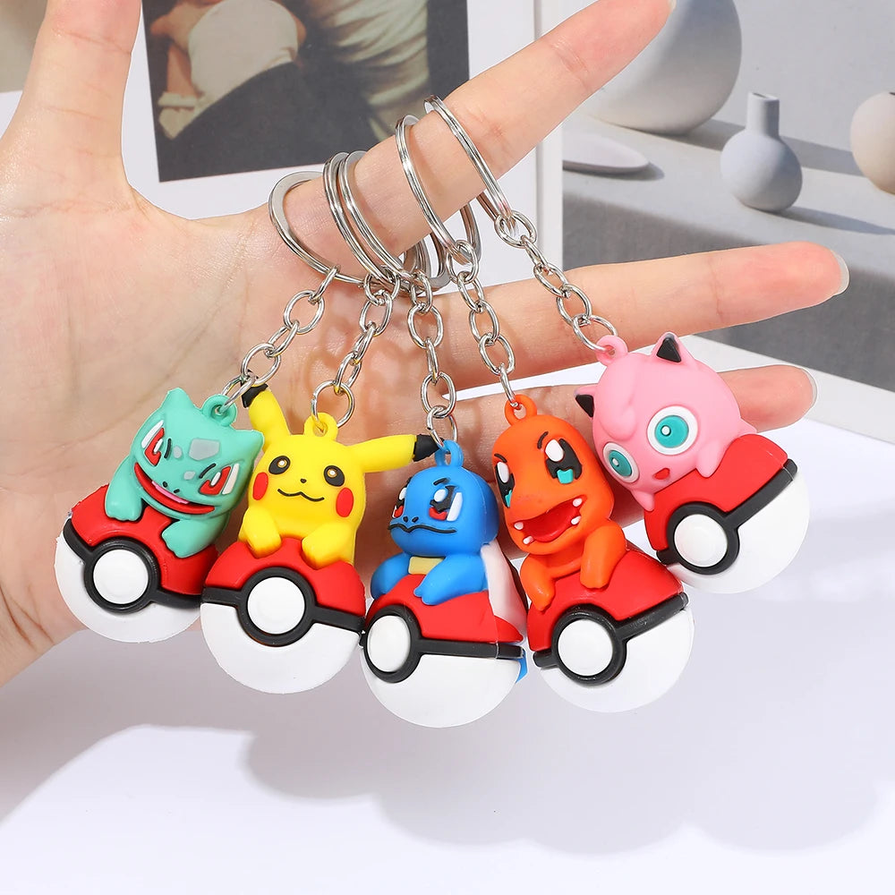Pokémon Keychain 2025 – Pikachu, Psyduck, Gengar & More Cartoon Figures 🎒✨