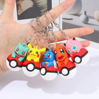 Pokémon Keychain 2025 – Pikachu, Psyduck, Gengar & More Cartoon Figures 🎒✨