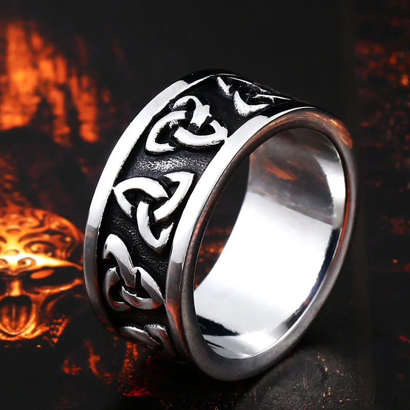 Viking Rune Ring – Odin’s Symbol, Stainless Steel 316L