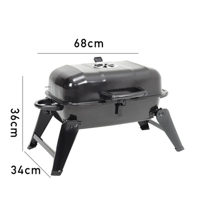 Portable Charcoal Grill BBQ for Outdoor Patio, 68cm W x 34cm D x 36cm H