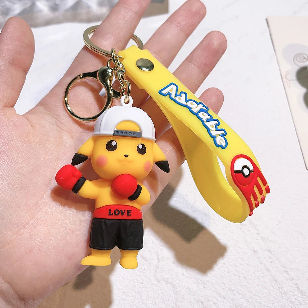 Pokémon Keychain 2025 – Pikachu, Psyduck, Gengar & More Cartoon Figures 🎒✨