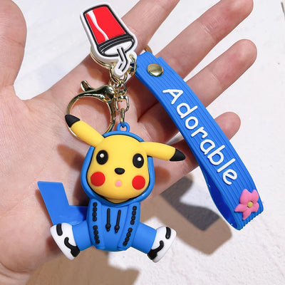 Pokémon Keychain 2025 – Pikachu, Psyduck, Gengar & More Cartoon Figures 🎒✨
