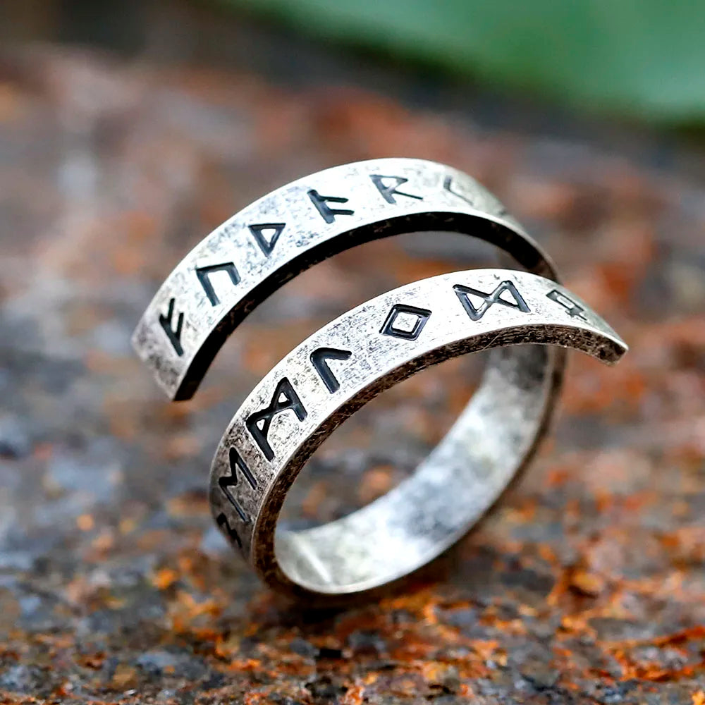 Rotating Viking Rune Ring