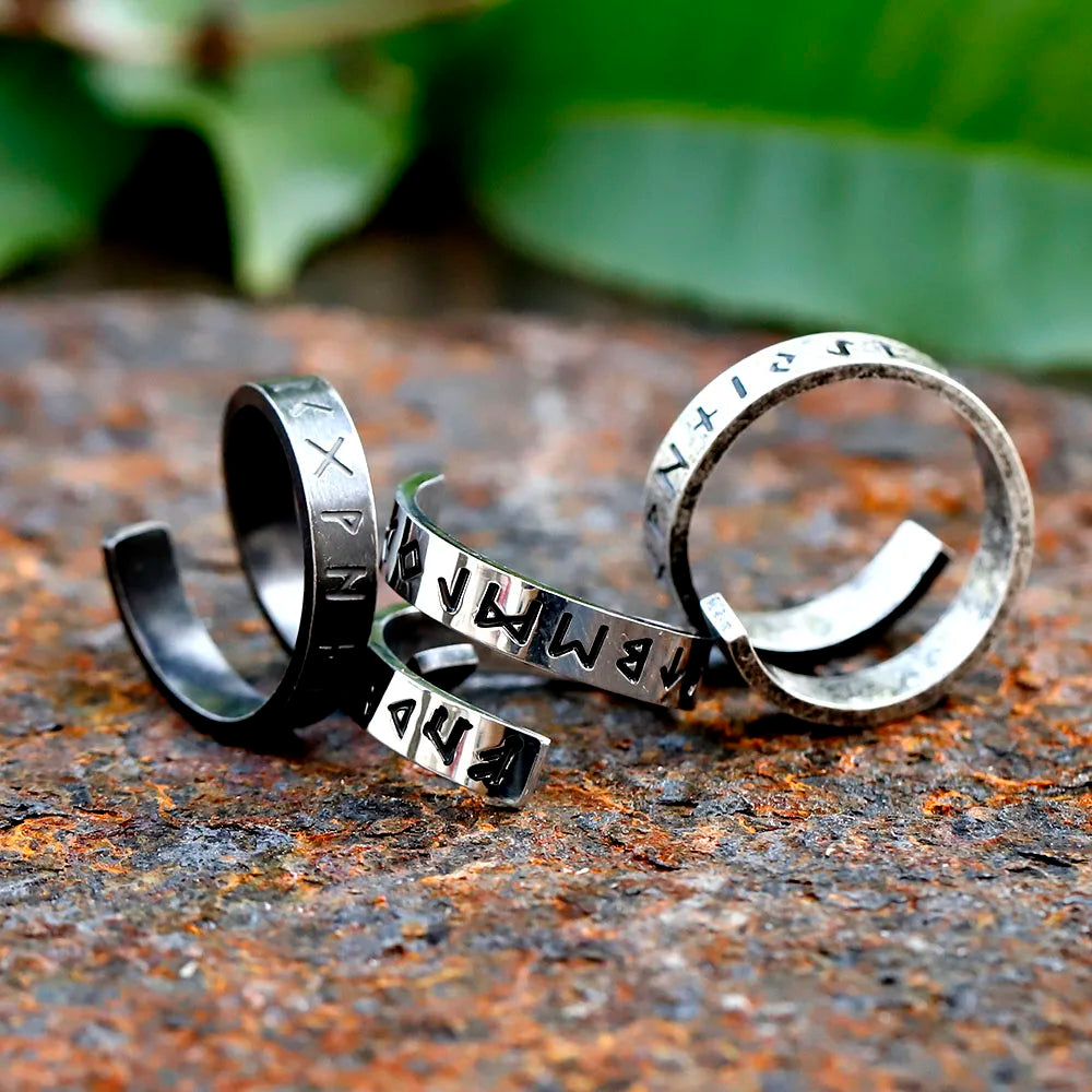 Rotating Viking Rune Ring