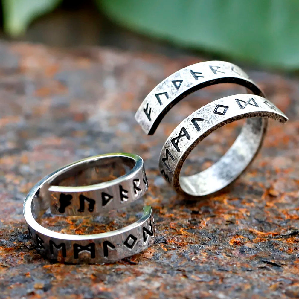 Rotating Viking Rune Ring