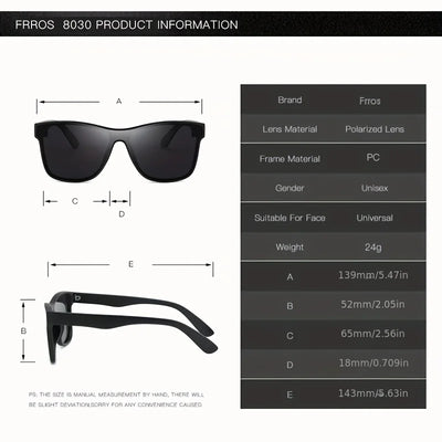 FRROS Polarized UV400 Sunglasses – 8 Colors 😎🌞