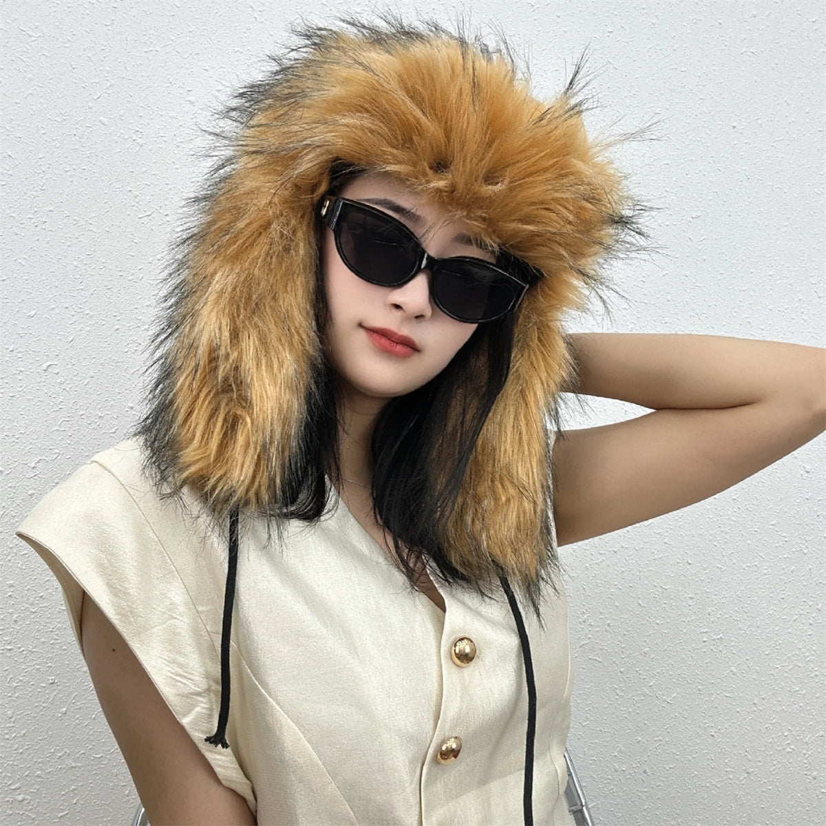 Men Women Viking Fur Trapper Hat