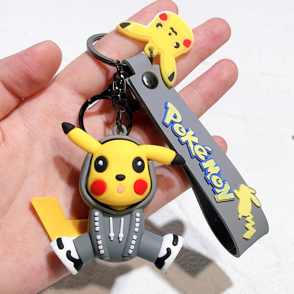 Pokémon Keychain 2025 – Pikachu, Psyduck, Gengar & More Cartoon Figures 🎒✨