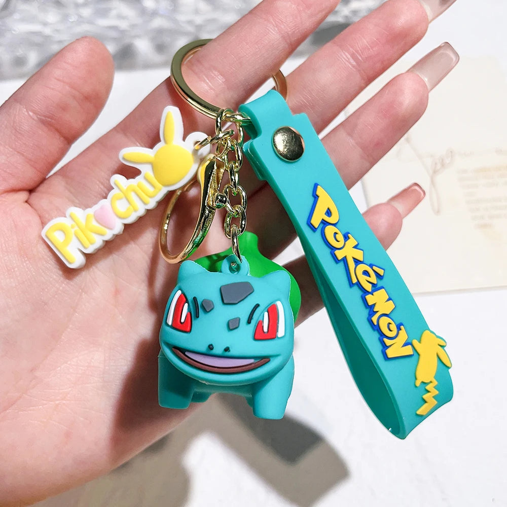 Pokémon Keychain 2025 – Pikachu, Psyduck, Gengar & More Cartoon Figures 🎒✨
