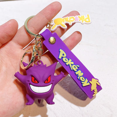 Pokémon Keychain 2025 – Pikachu, Psyduck, Gengar & More Cartoon Figures 🎒✨