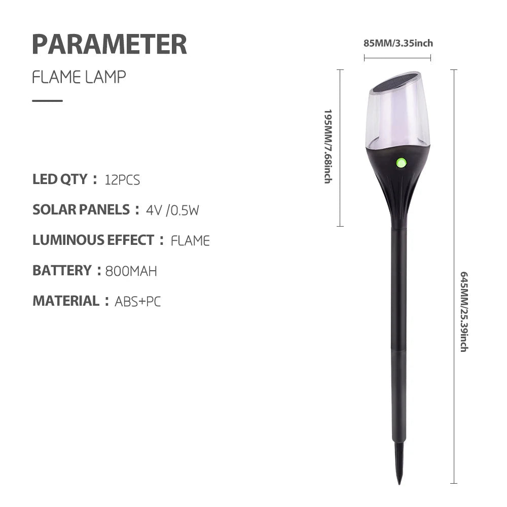 Luxury Solar Garden Lamp LED Waterproof Outdoor Path Light