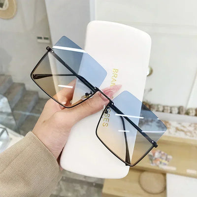 LUXE Oversized Square Sunglasses 😎 Designer Retro Frames