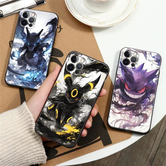 Pokémon-Inspired Silicone iPhone Case – Umbreon &amp; Gengar Edition