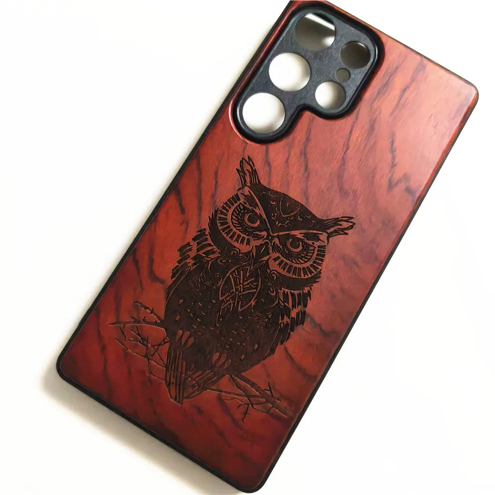 Real Wood Shockproof Phone Case for Samsung S25 Ultra/Plus