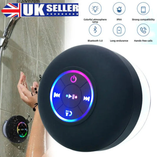 Portable Waterproof Bluetooth Speaker – Suction Cup for Shower & Bathroom 🚿🔊