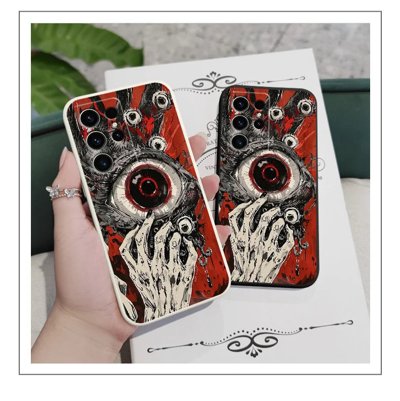 Devil Eye Phone Case for Samsung Galaxy S22 Plus / S21 Plus / S23 Ultra / S23 FE / S22 Ultra / S22 / S24 / S24 FE / S23 / S23 Plus / S25 / S25 Ultra / S24 Plus / S25 Plus / S21 Ultra / S24 Ultra