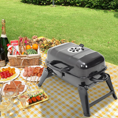 Portable Charcoal Grill BBQ for Outdoor Patio, 68cm W x 34cm D x 36cm H