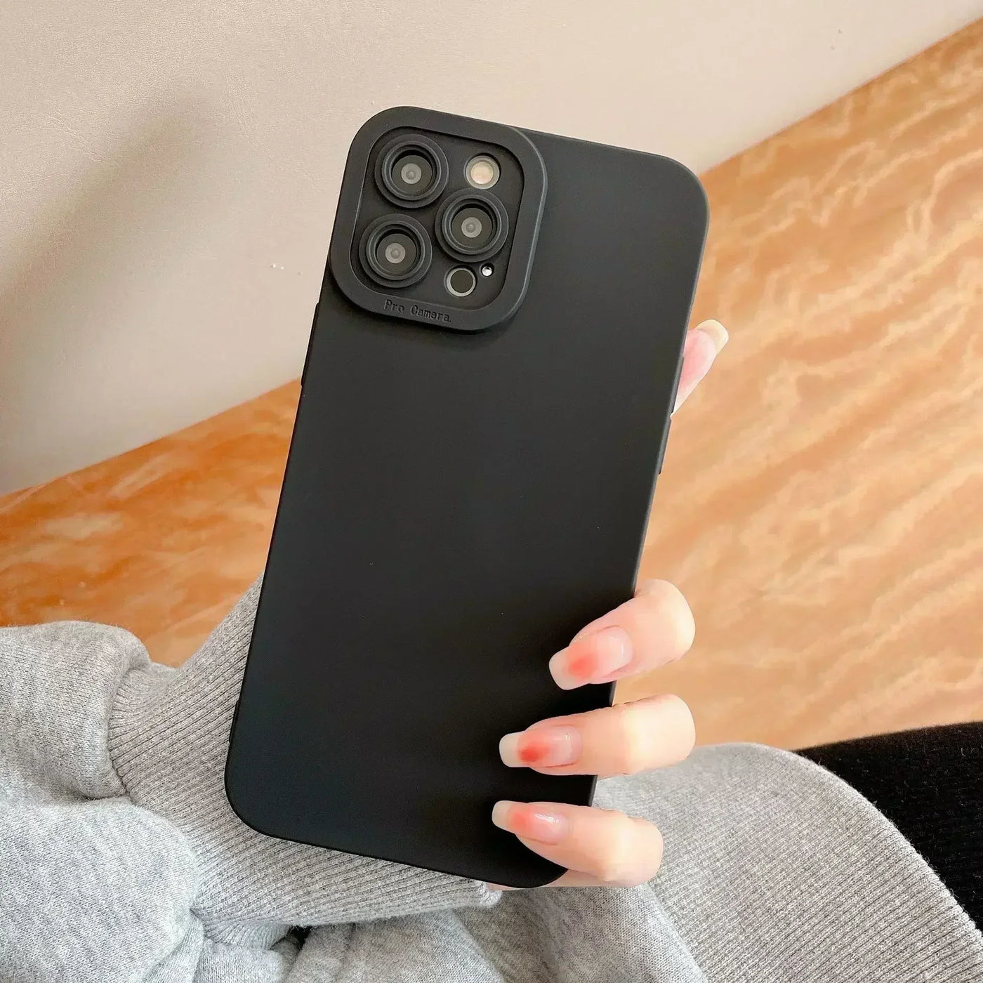 Black Armor – Premium Shockproof Silicone Case (LensGuard Edition)