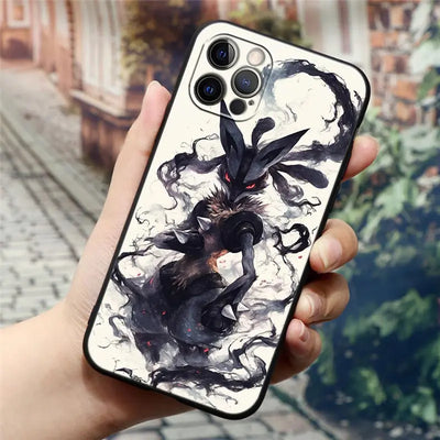 Anime Trio iPhone Case – Ghost/Dragon/Fighter Design (Fits All Models)