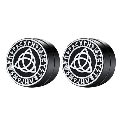 VIKING MAGNETIC EARRINGS ⚔️ No-Pierce Stainless Steel - Gothic Punk Jewelry for Men