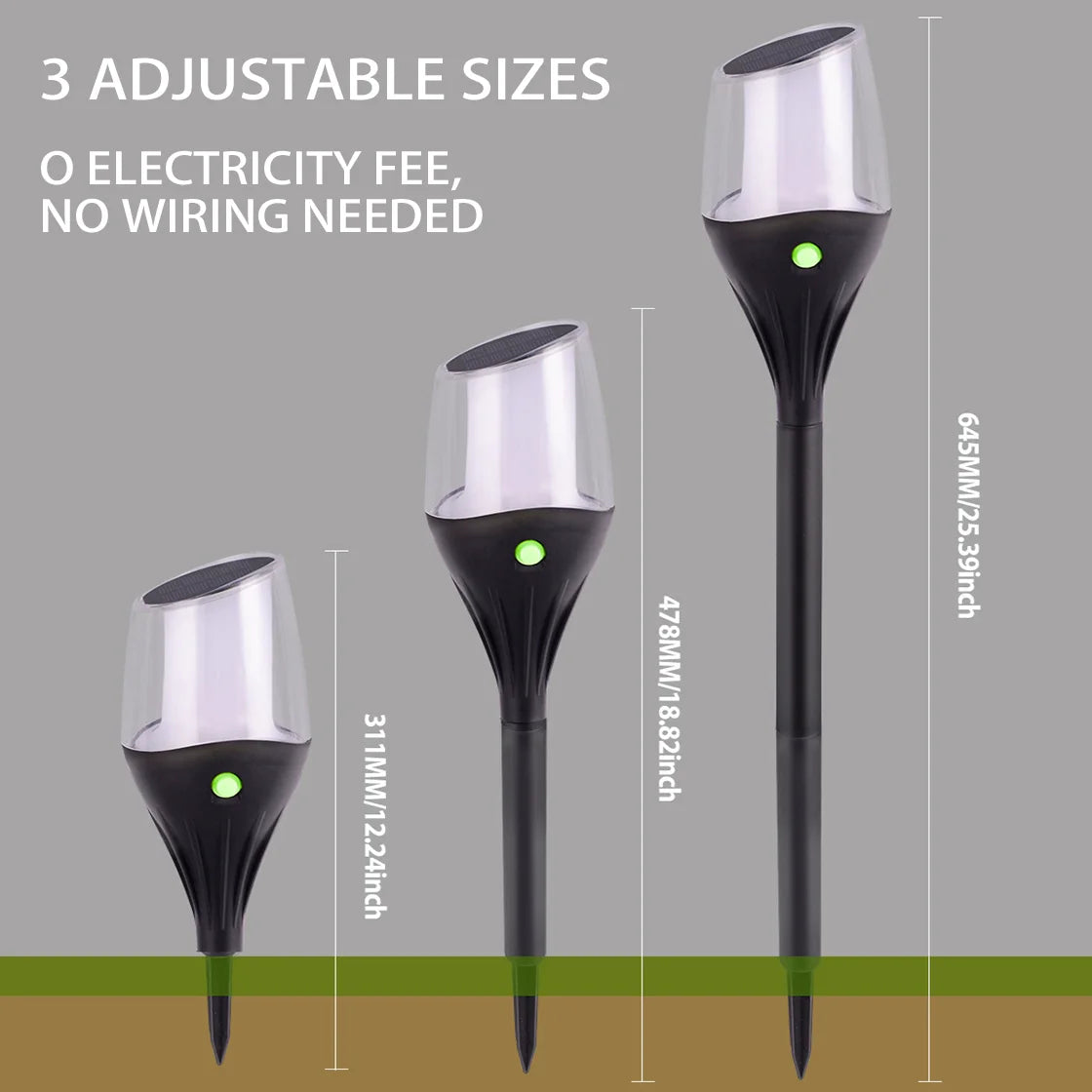 Luxury Solar Garden Lamp LED Waterproof Outdoor Path Light