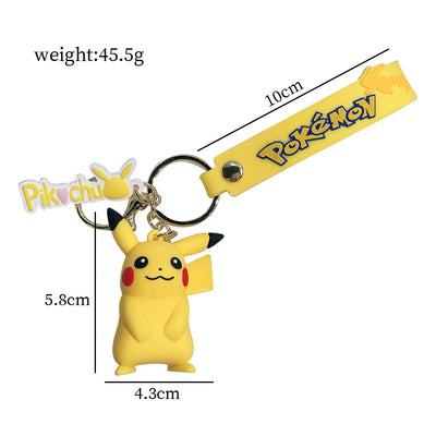 Pokémon Keychain 2025 – Pikachu, Psyduck, Gengar & More Cartoon Figures 🎒✨