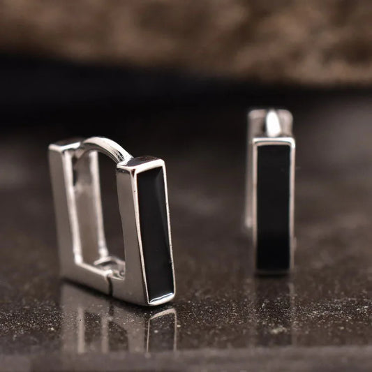 925 Sterling Silver Square Hoops Earrings – Hypoallergenic