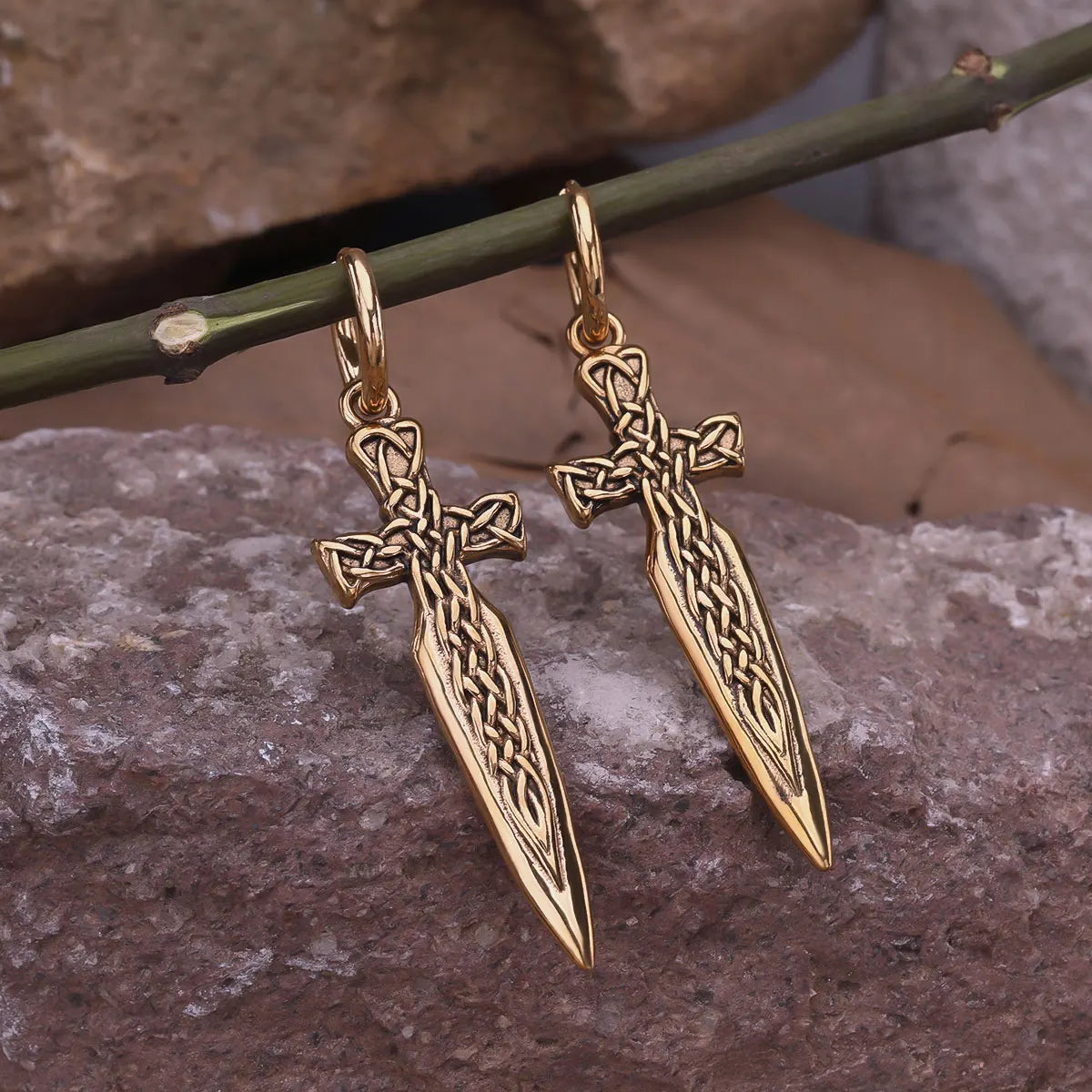 Viking Sword Earrings | 316L Steel | Symbol of Strength and Courage