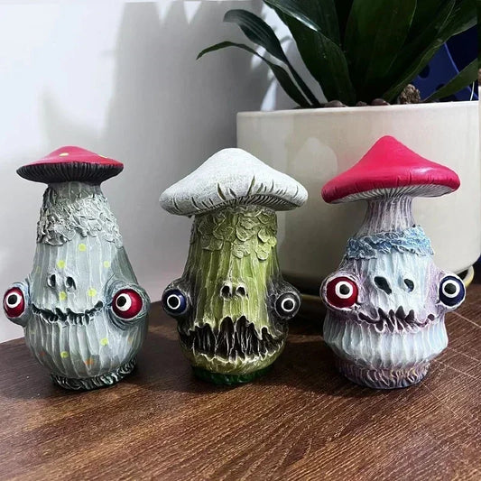 Mystic Skull Mushroom – Artistic Resin Sculpture