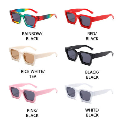 🔥 SHAUNA Retro Square Sunglasses - Thick Frame UV400 Classic 😎