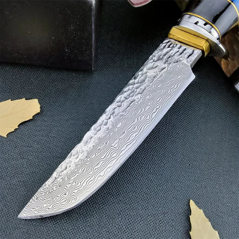 Croissant Damascus Knife – Artisan Steel Blade