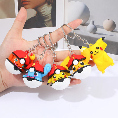 Pokémon Keychain 2025 – Pikachu, Psyduck, Gengar & More Cartoon Figures 🎒✨