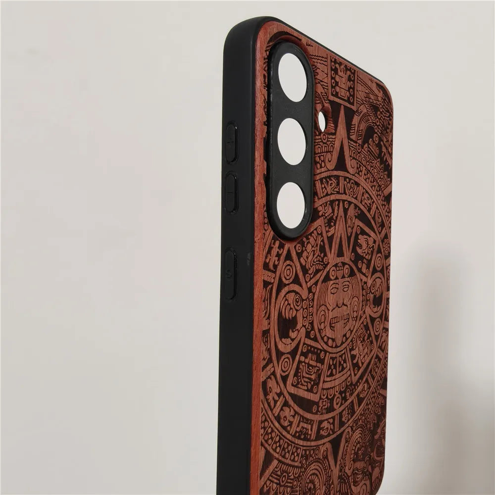 Real Wood Shockproof Phone Case for Samsung S25 Ultra/Plus