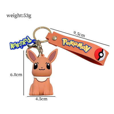 Pokémon Keychain 2025 – Pikachu, Psyduck, Gengar & More Cartoon Figures 🎒✨
