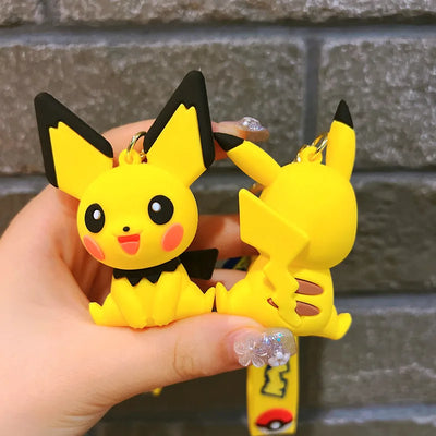 Pokémon Keychain 2025 – Pikachu, Psyduck, Gengar & More Cartoon Figures 🎒✨