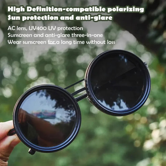 Adjustable Retro Polarized Sunglasses with ND Filters