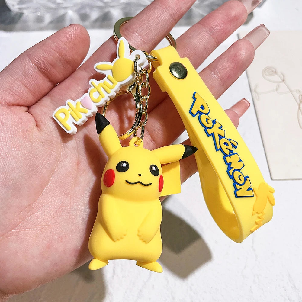 Pokémon Keychain 2025 – Pikachu, Psyduck, Gengar & More Cartoon Figures 🎒✨