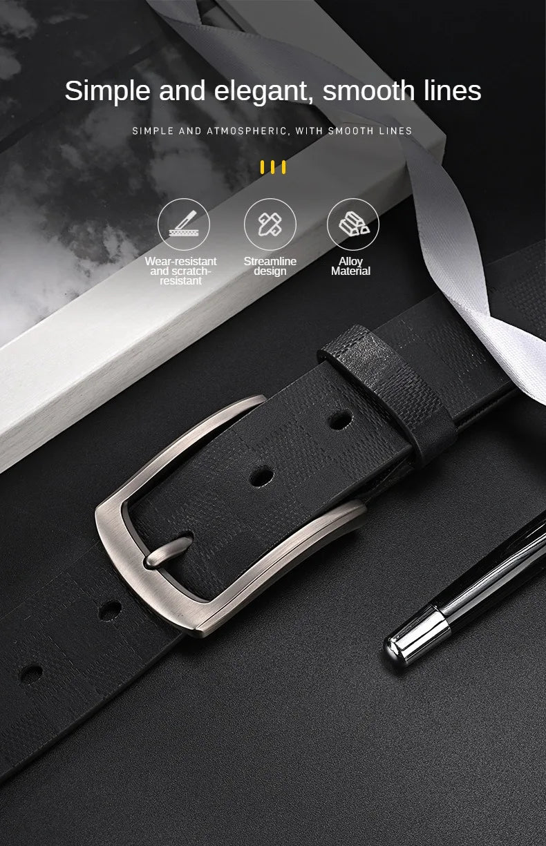Trendsetter Men's Belt 🔥 PU Leather w/ Alloy Buckle - Business &amp; Casual Strap
