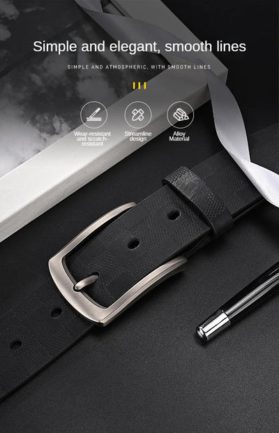 Trendsetter Men's Belt 🔥 PU Leather w/ Alloy Buckle - Business &amp; Casual Strap